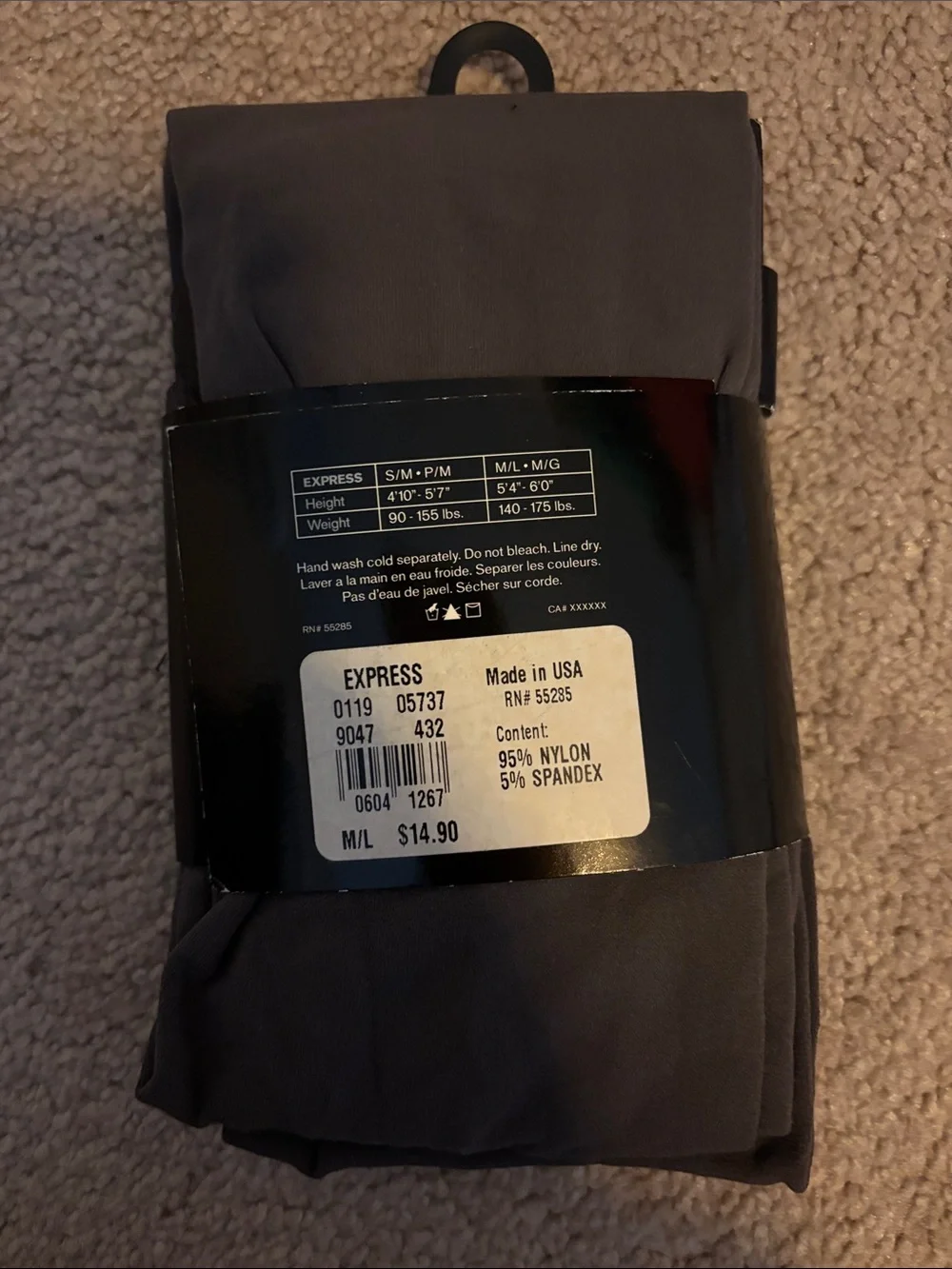 Express Full Length Tights - Gray